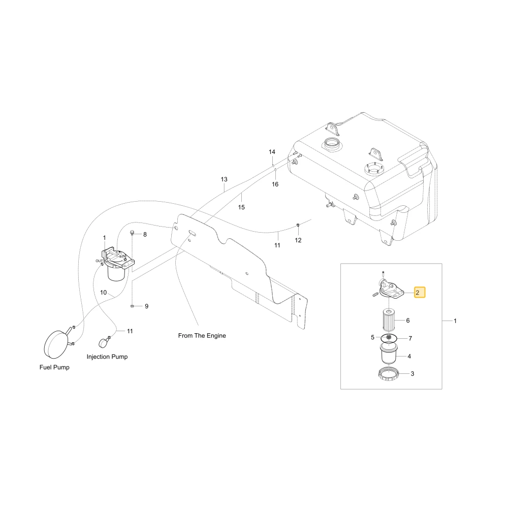 Korpus filtra paliwowego KIOTI T4240-35024