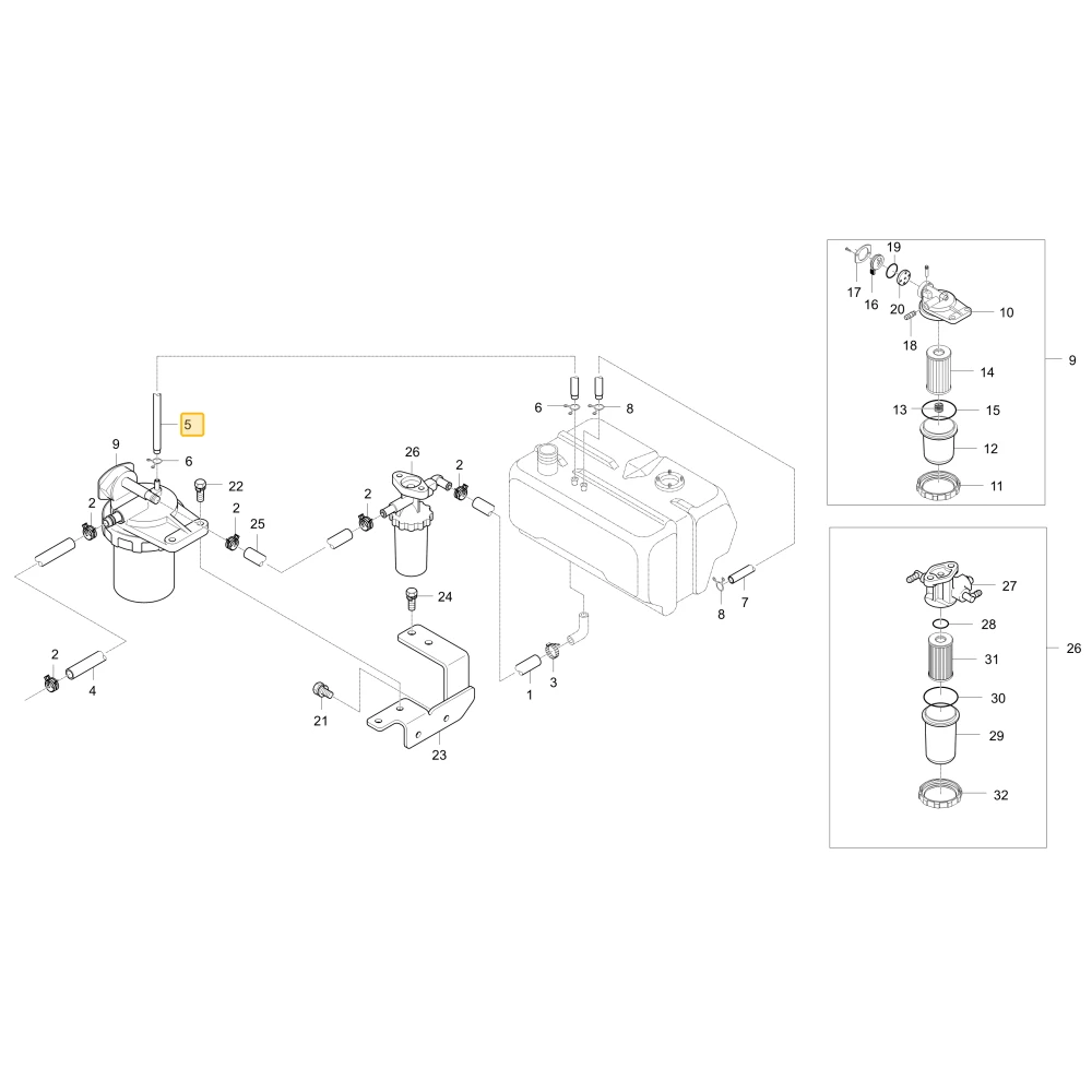 Rurka paliwowa 3 KIOTI T4260-35541