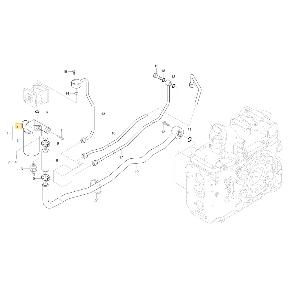 Wspornik filtra KIOTI T4260-38712