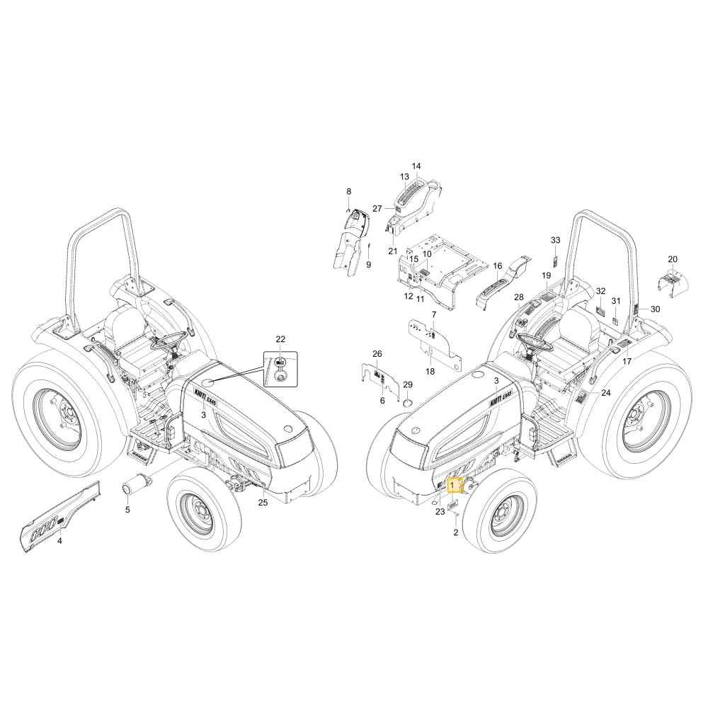 Naklejka Manufacturing KIOTI T4315-52211