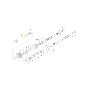 Wał koła zębatego 15 KIOTI T4330-25251