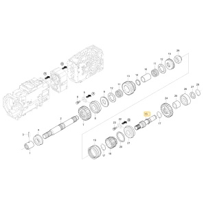 Wał koła zębatego 13 KIOTI T4340-21913