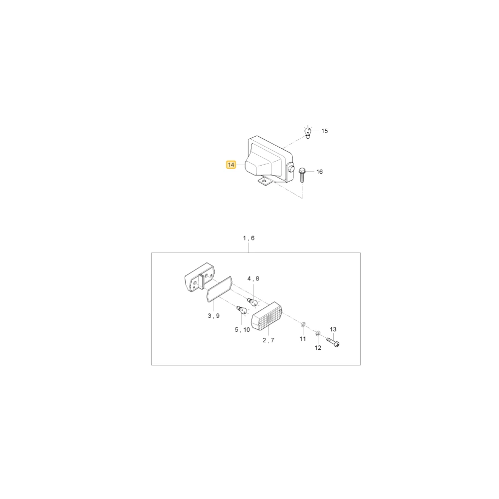Lampa robocza KIOTI T4340-34507AB