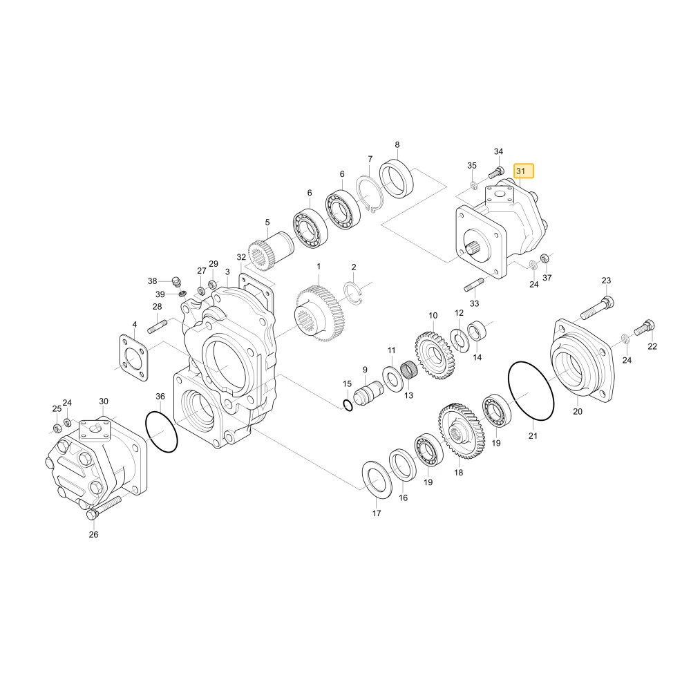 Pompa koła zębatego KIOTI T4341-31601