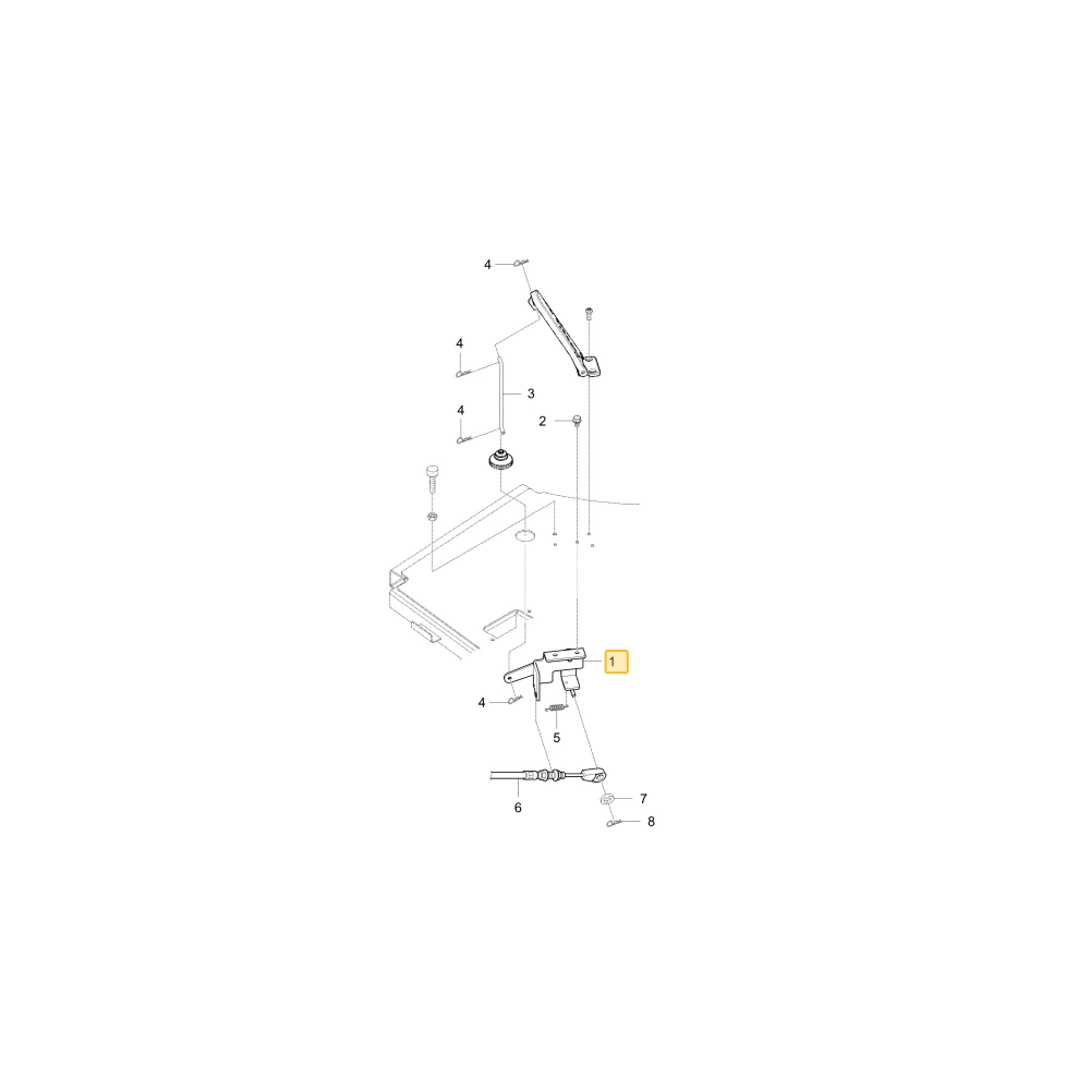 Wspornik pedału łączącego przyspieszenia KIOTI T4363-60151