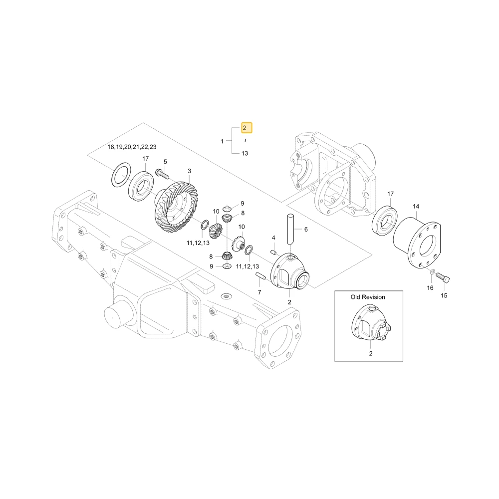 Obudowa przednego prawego mechanizmu różnicowego KIOTI T4520-43123