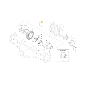 Obudowa przednego prawego mechanizmu różnicowego KIOTI T4520-43123