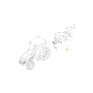 Tylna prawa lampa kombinacji KIOTI T4520-75885
