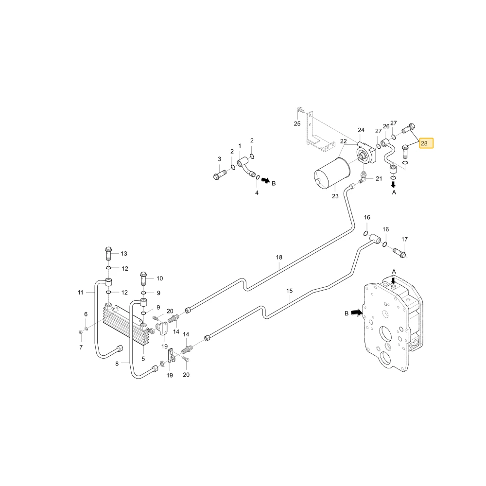 Śruba złącza KIOTI T4520-90042