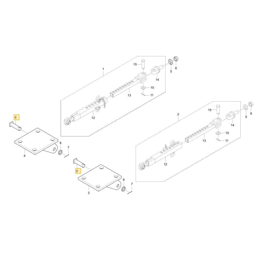 Sworzeń łącznika kontrolnego KIOTI T4520-91141