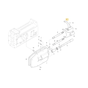 Widełki głównej zmiany biegów 1, 2 KIOTI T4620-21241
