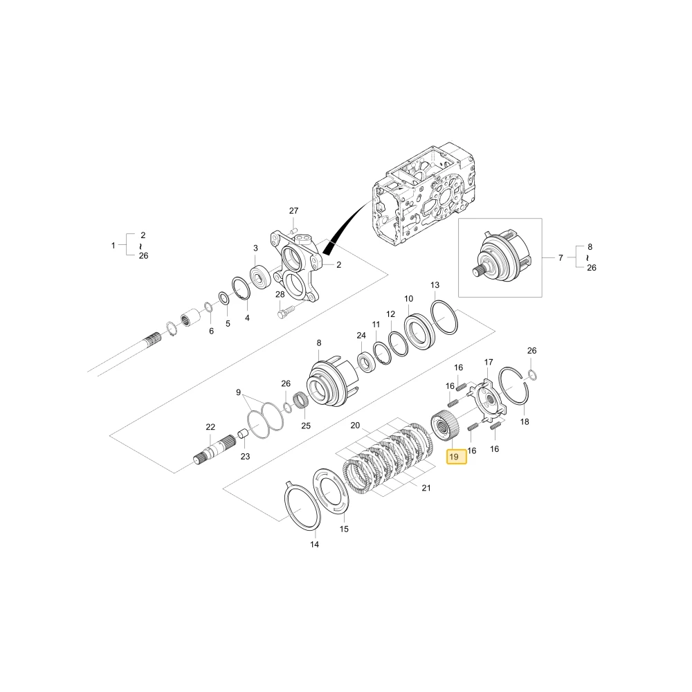 Piasta wielowypustu KIOTI T4620-25762