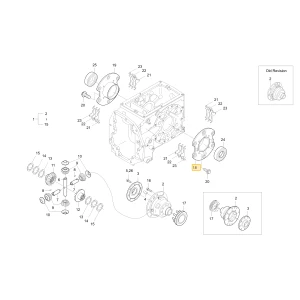Obudowa lewego łożyska mechanizmu różnicowego KIOTI T4620-26561