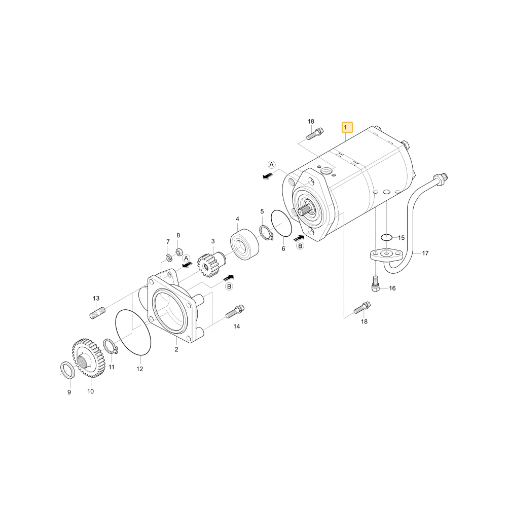 Pompa koła zębatego KIOTI T4620-31501