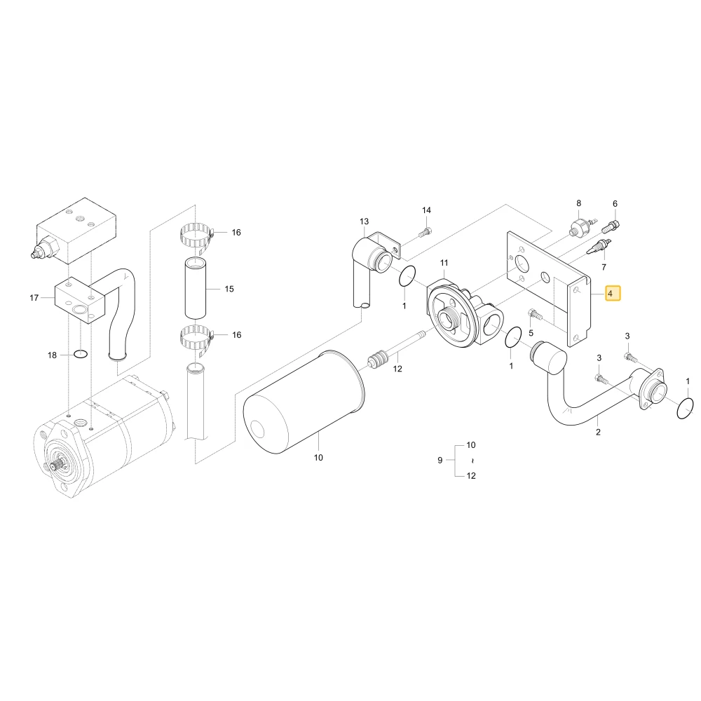 Podpora filtra KIOTI T4620-38052