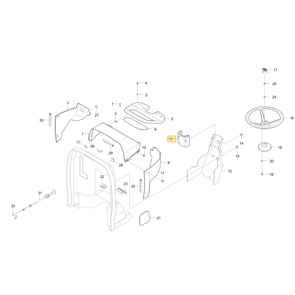 Pokrywa kierownicza KIOTI T4620-55375BB