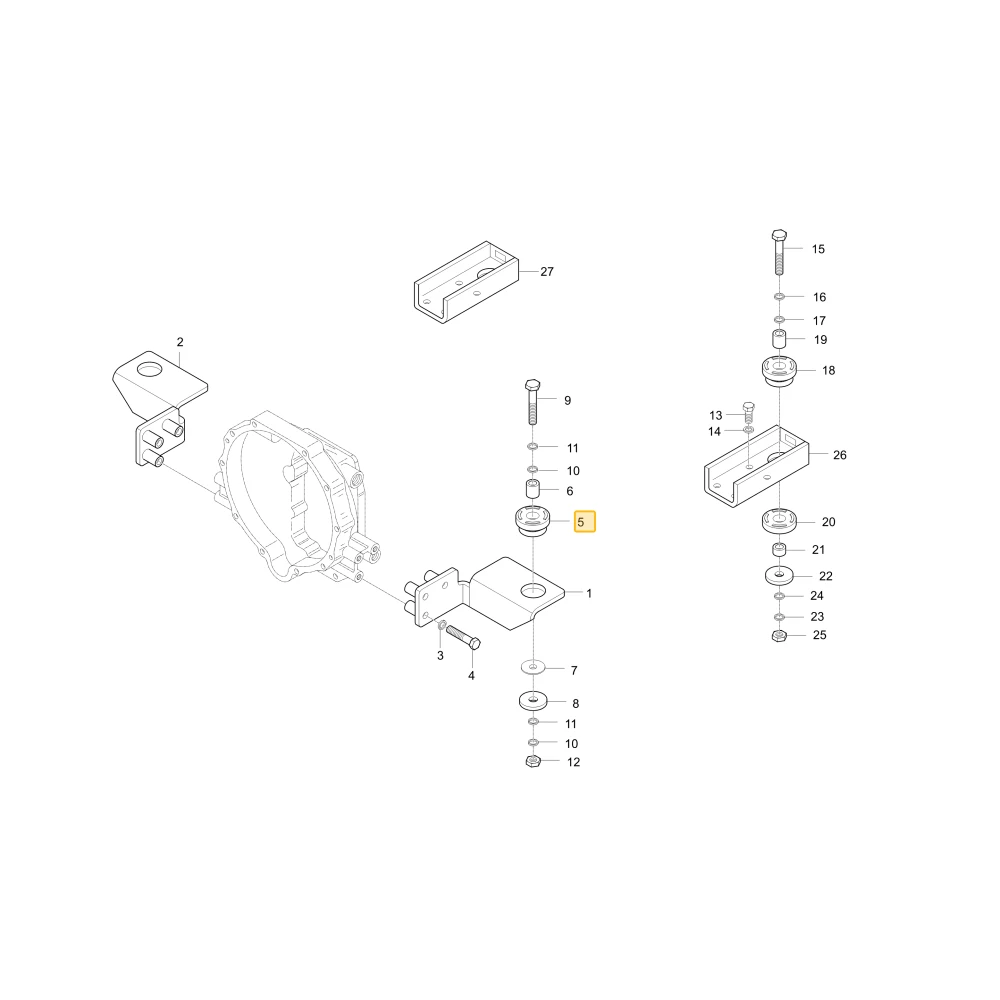 Poduszka gumowa kabiny A KIOTI T4620-70023