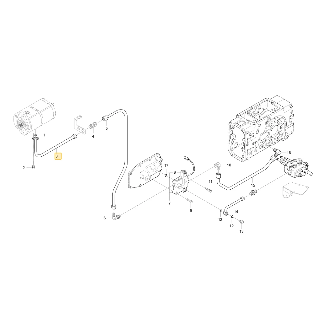 Rurka hydrauliczna KIOTI T4624-37072
