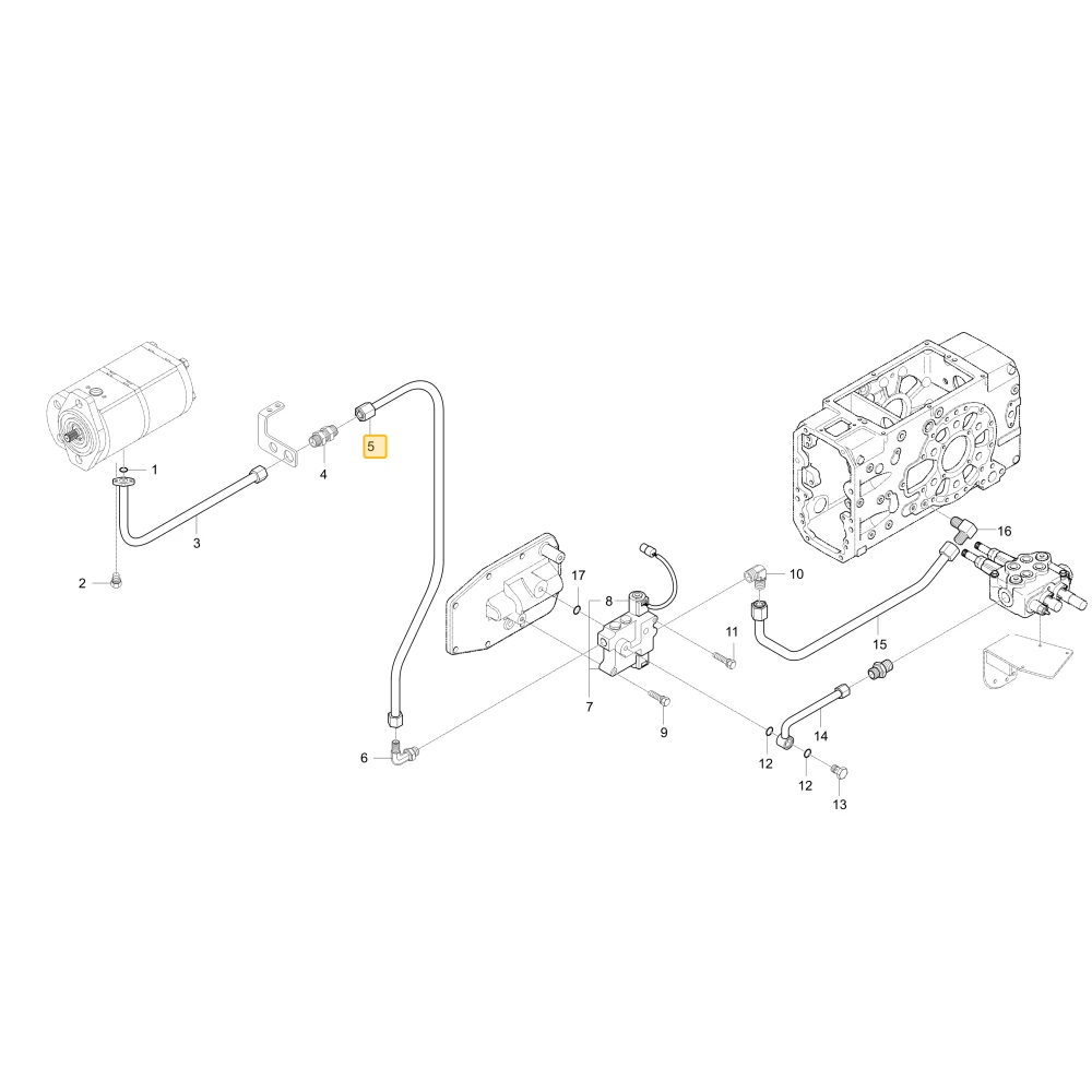 Rurka chłodzenia 4 KIOTI T4624-37131