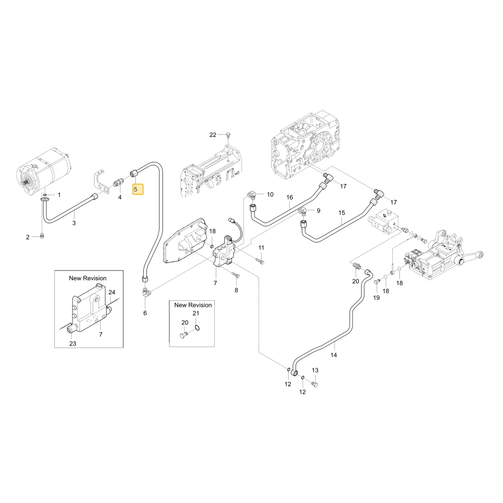 Rurka hydrauliczna 4 KIOTI T4624-37133