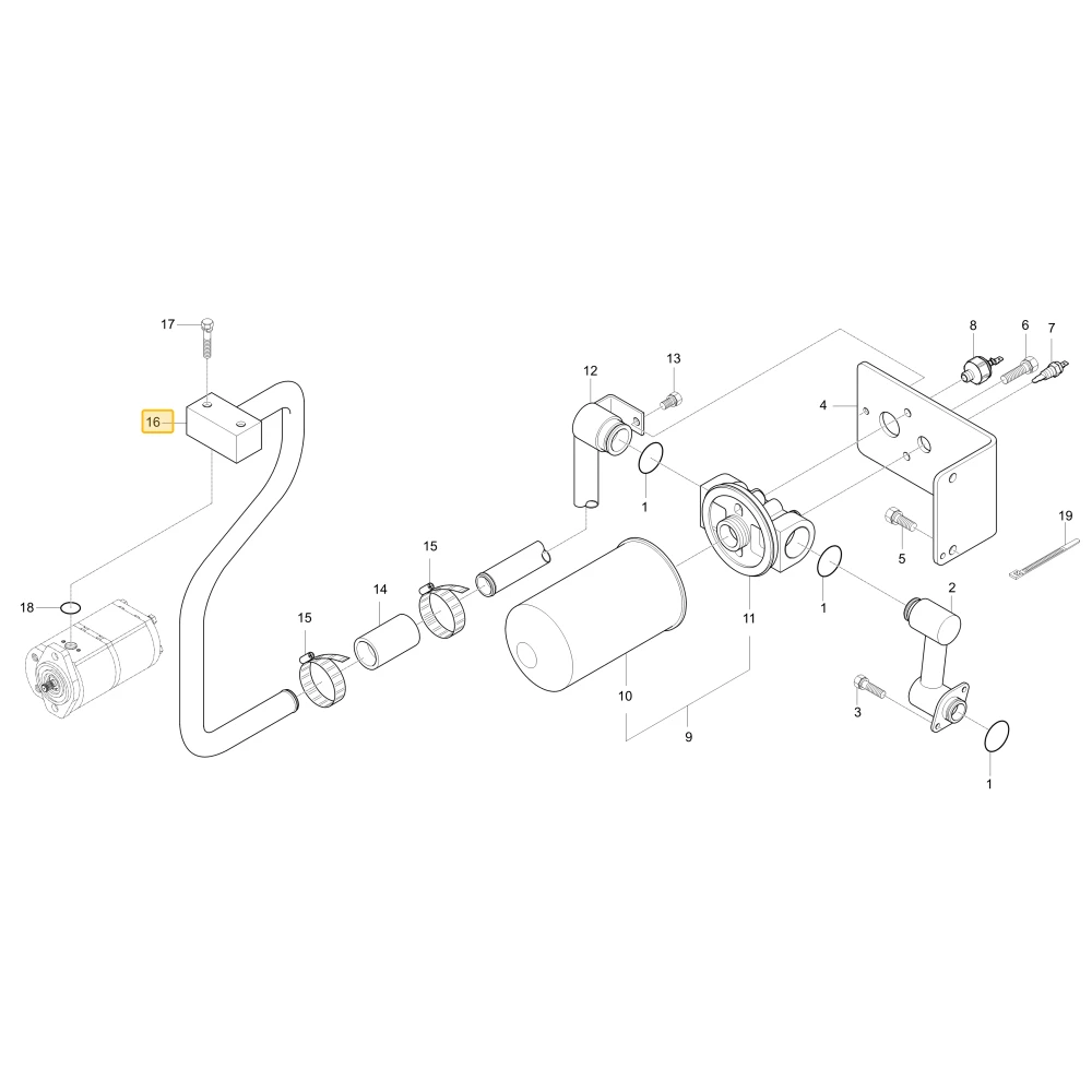 Rura ssąca R3 KIOTI T4624-38071