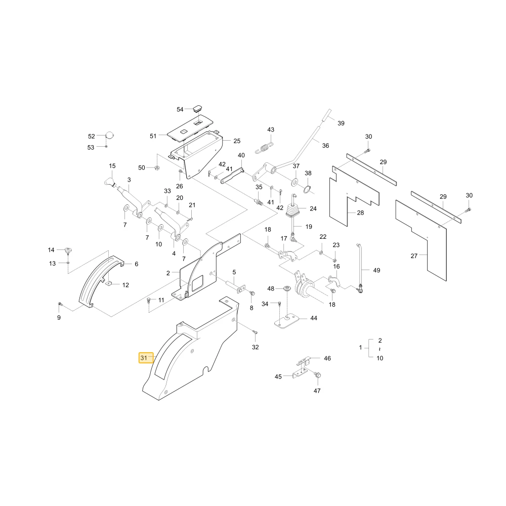 Prowadnica dźwigni KIOTI T4624-55392FB