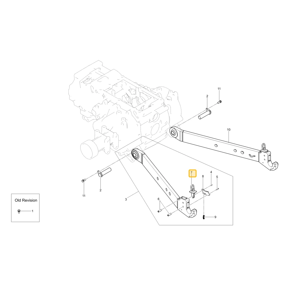 Dźwignia robocza KIOTI T4624-93011006
