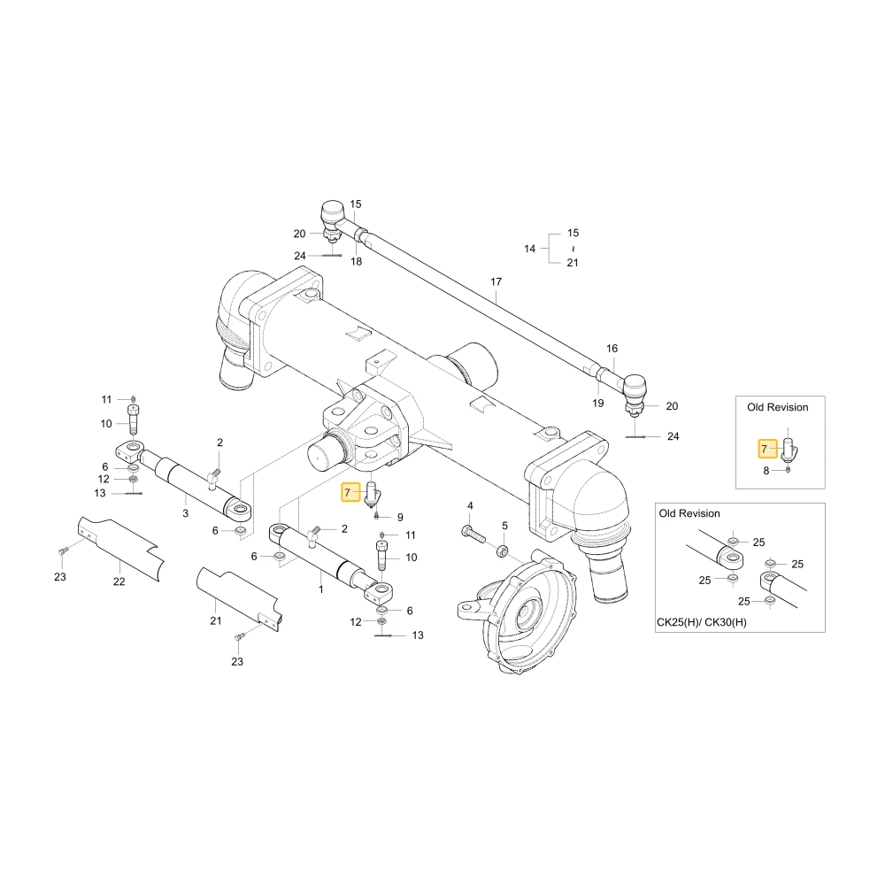 Sworzeń podpory cylindra KIOTI T4625-31361