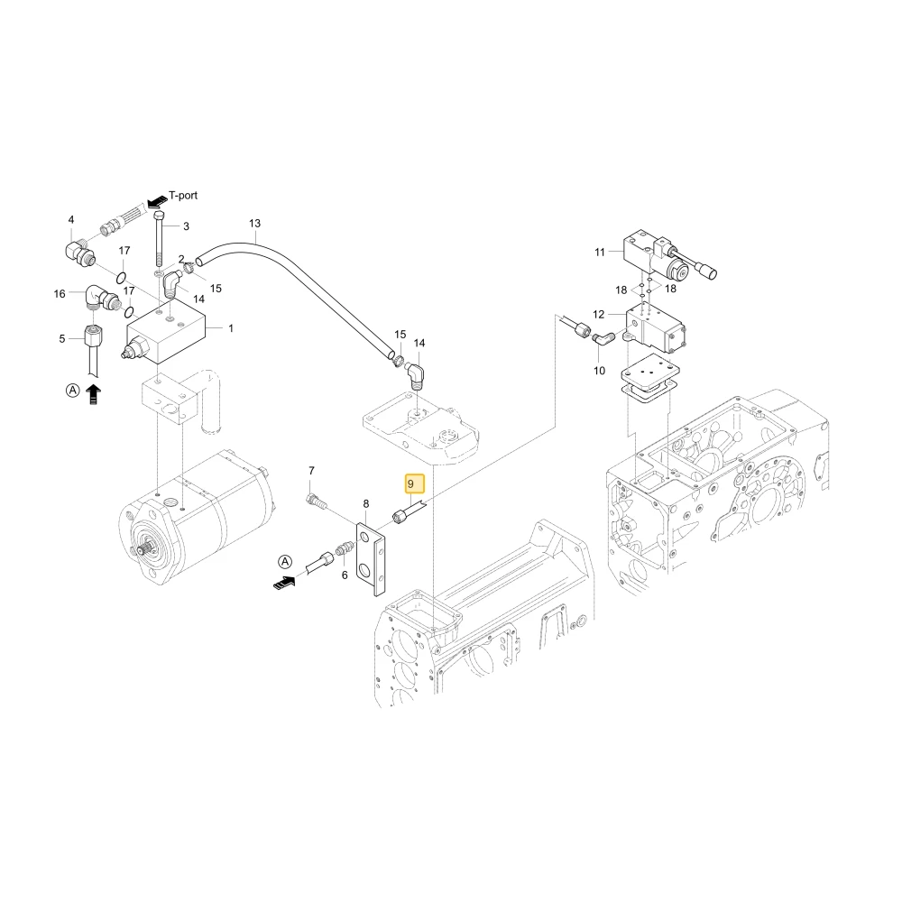 Rurka hydrauliczna WOM 2 KIOTI T4625-34061