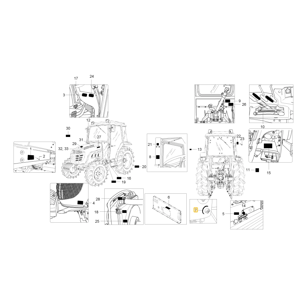 Naklejka rozrusznika przełącznika KIOTI T4625-52101