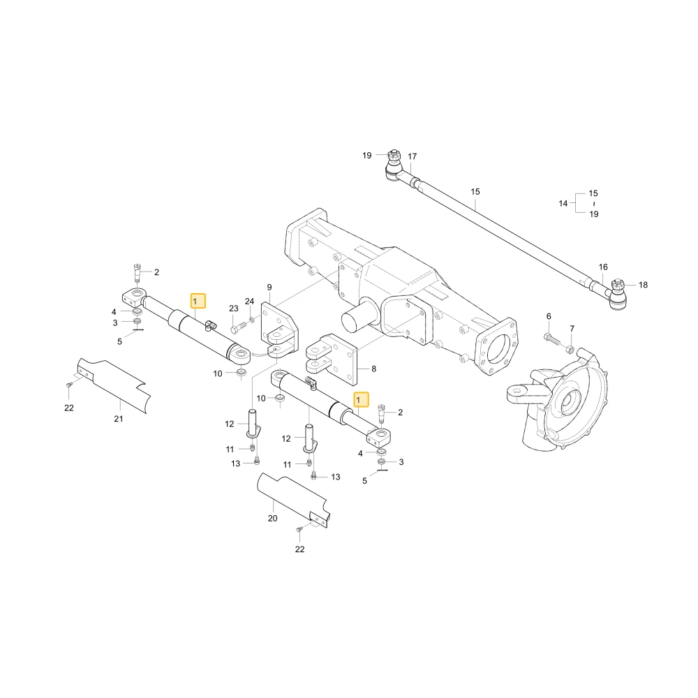 Siłownik kierowniczy KIOTI T4630-32201