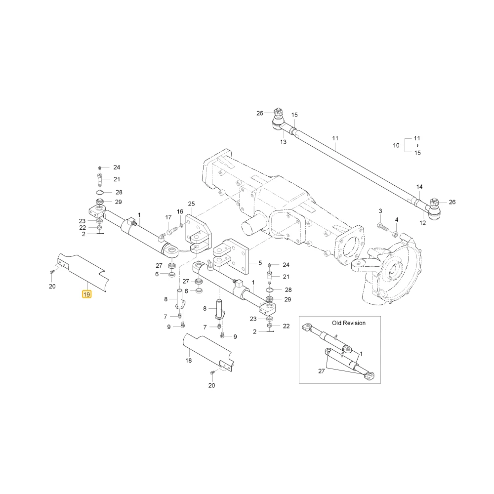 Pokrywa prawego siłownika KIOTI T4635-31342