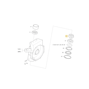 Koło zębate stożkowe 13 KIOTI T4635-43521