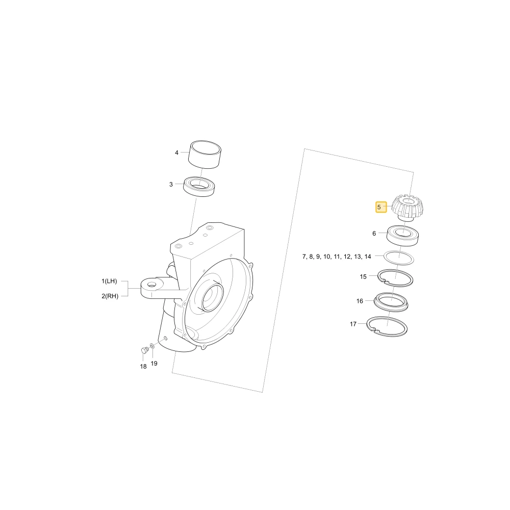 Koło zębate stożkowe 13 KIOTI T4635-43522
