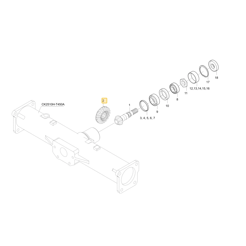 Koło zębate stożkowe spiralne 19 KIOTI T4665-43311