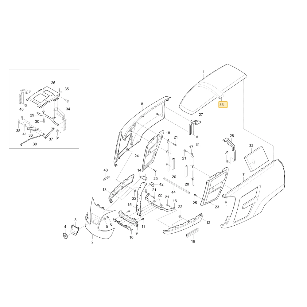 Górna gąbka dźwiękoszczelna KIOTI T4665-50391