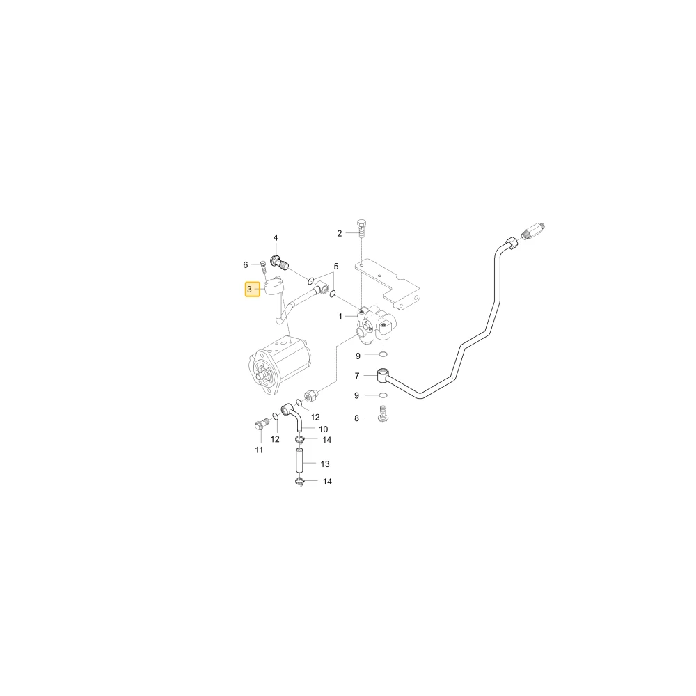 Rurka hydrauliczna P1 KIOTI T4670-37081