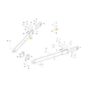 Korpus dolnego prawego łącznika KIOTI T4680-93124