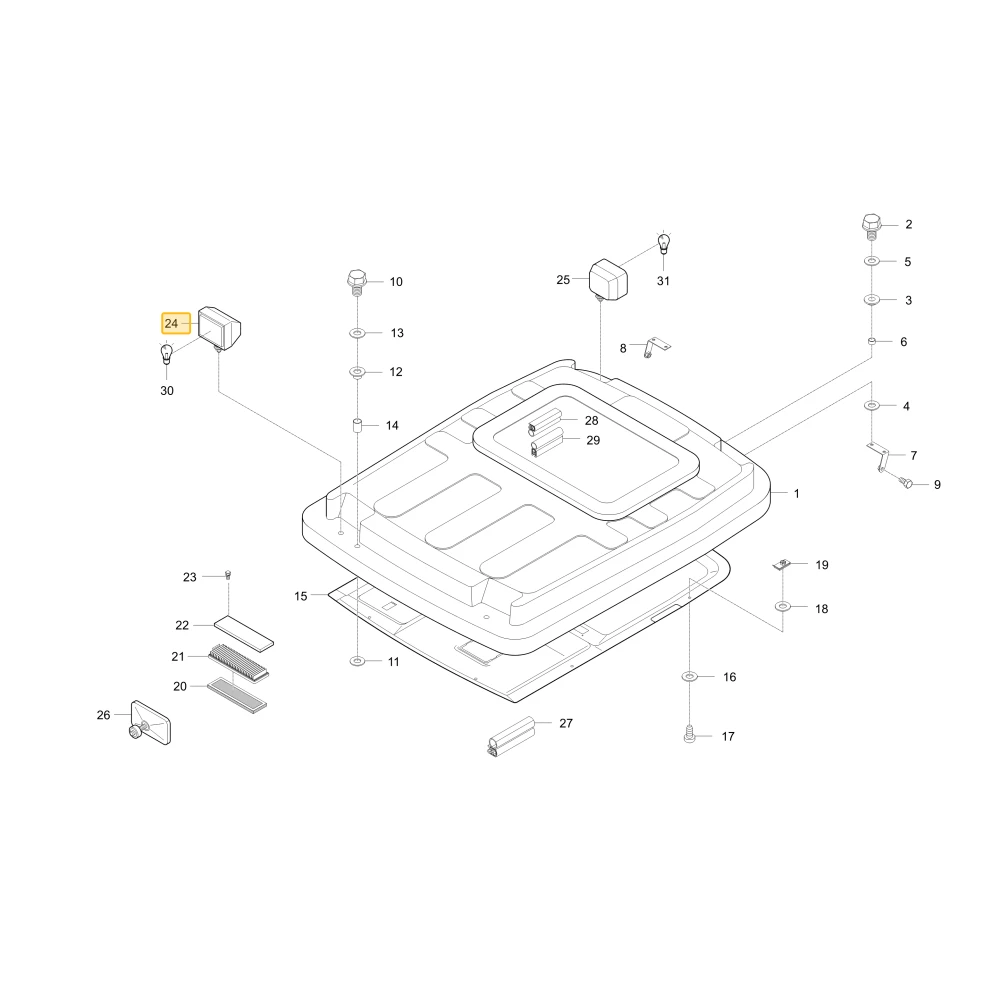 Przednia lampa robocza KIOTI T4681-69801