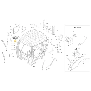 Drążek lewego lusterka Rv KIOTI T4681-83014