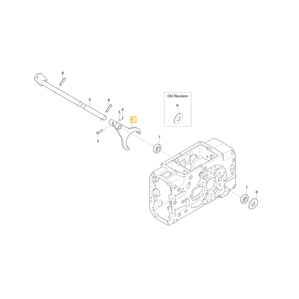 Widełki blokady mechanizmu różnicowego KIOTI T4682-26632