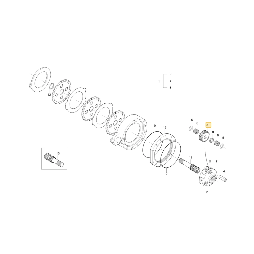 Koło zębate planetarne 27 KIOTI T4682-26813