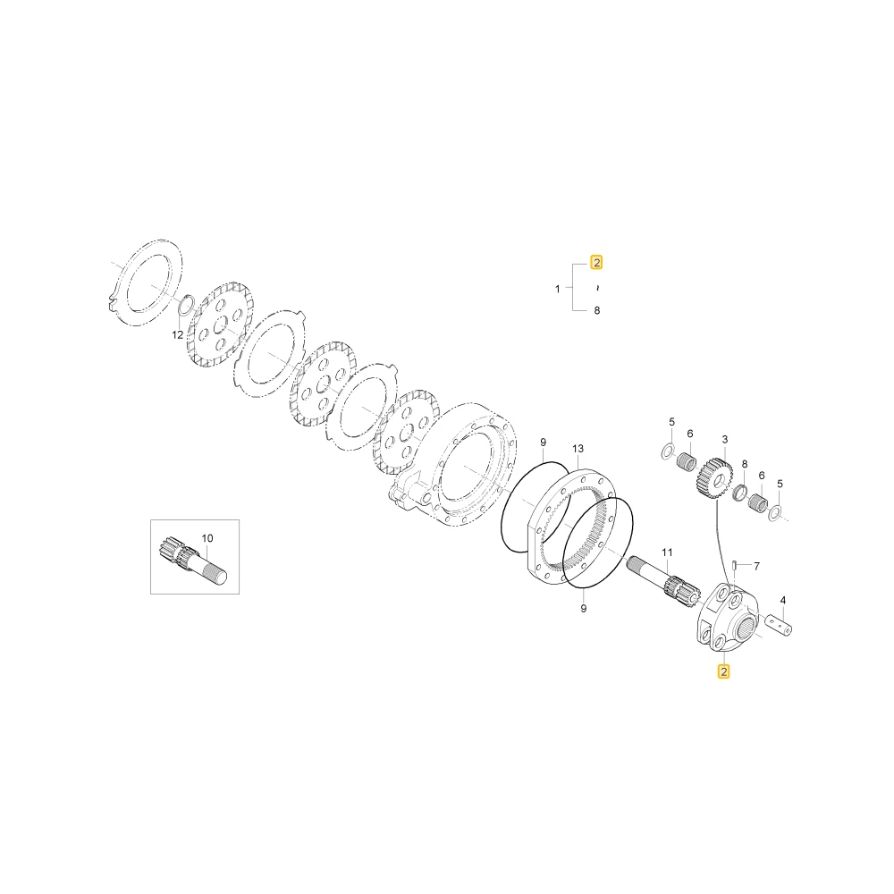 Podpora koła zębatego planetarnego KIOTI T4682-26822