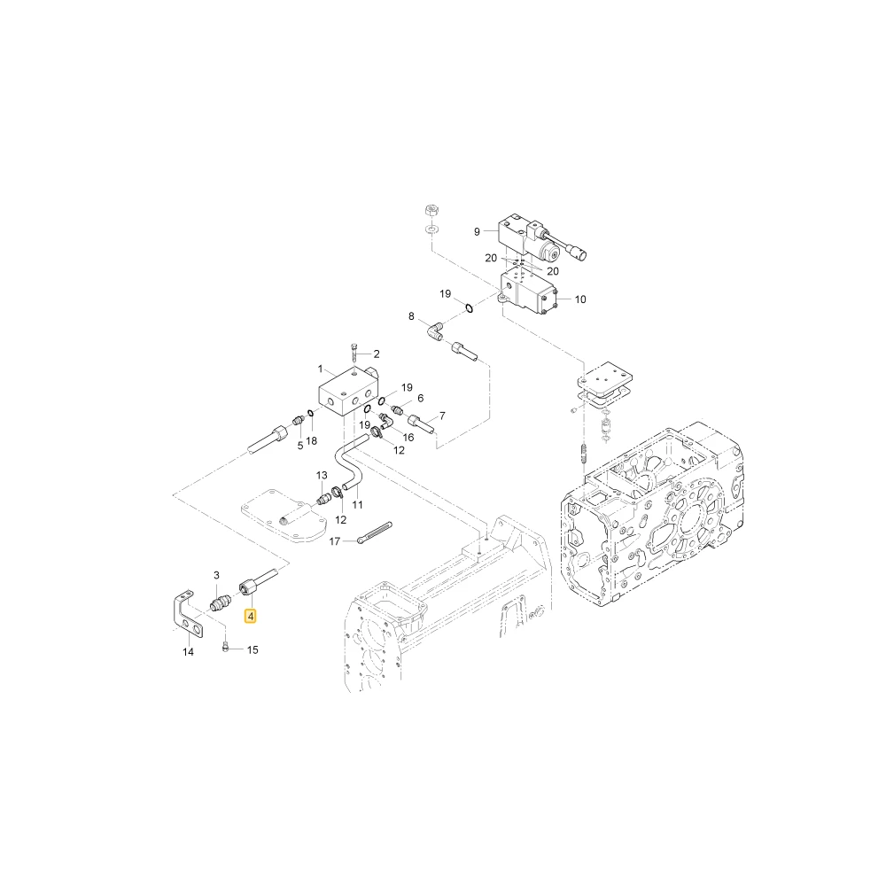 Rurka hydrauliczna WOM 1 KIOTI T4682-34052