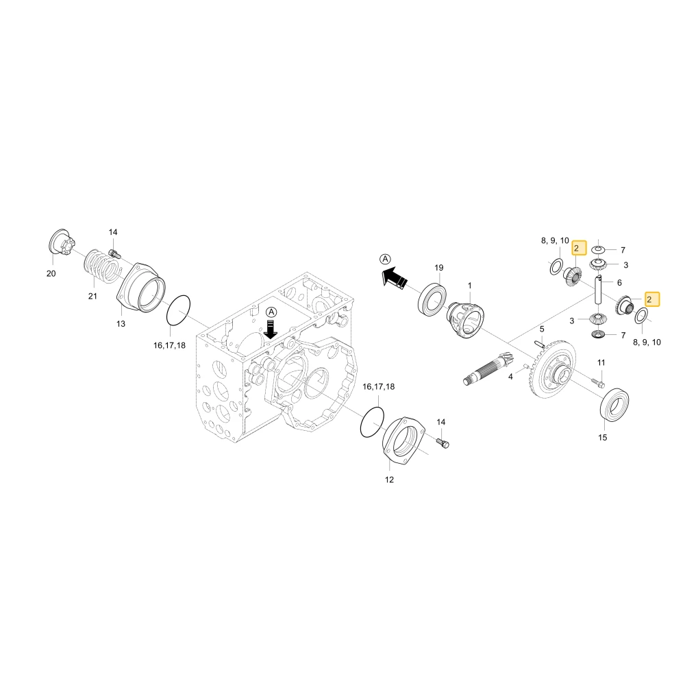Koło zębate mechanizmu różnicowego bocznego KIOTI T4682-43141