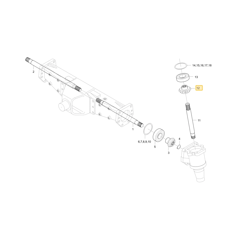Koło zębate stożkowe 16 KIOTI T4682-43443