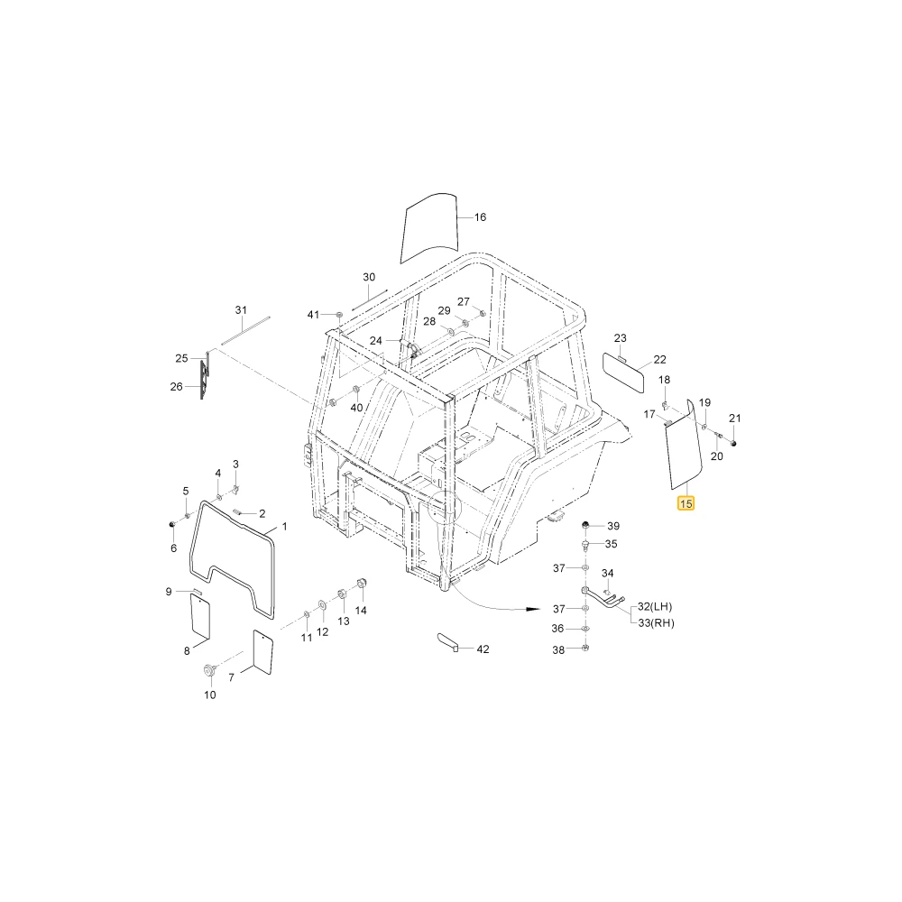 Lewa szyba Curved KIOTI T4682-81161