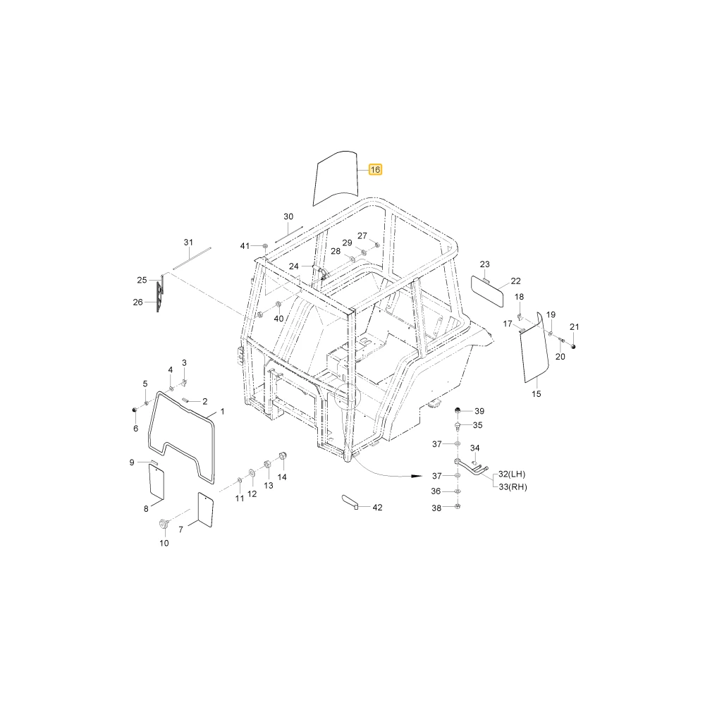 Prawa szyba Curved KIOTI T4682-81171