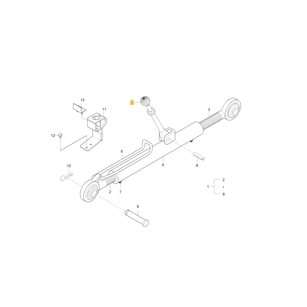 Uchwyt górnego łącznika KIOTI T4682-85311006