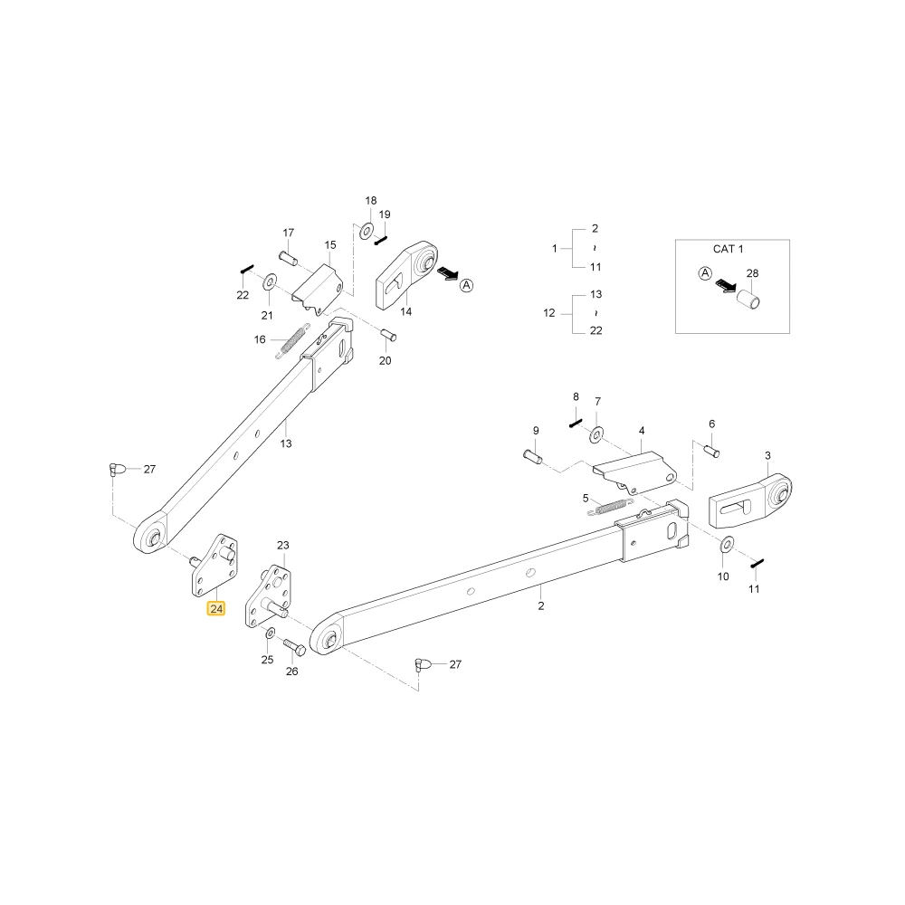 Sworzeń dolnego łącznika KIOTI T4682-93171BB